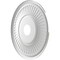 Ekena Millwork Berkshire PVC Ceiling Medallion (Canopies up to 8 3/8"), 19"OD x 3 1/2"ID x 1"P, Bright Coat Chrome CMP19BEBCR - alternate 5